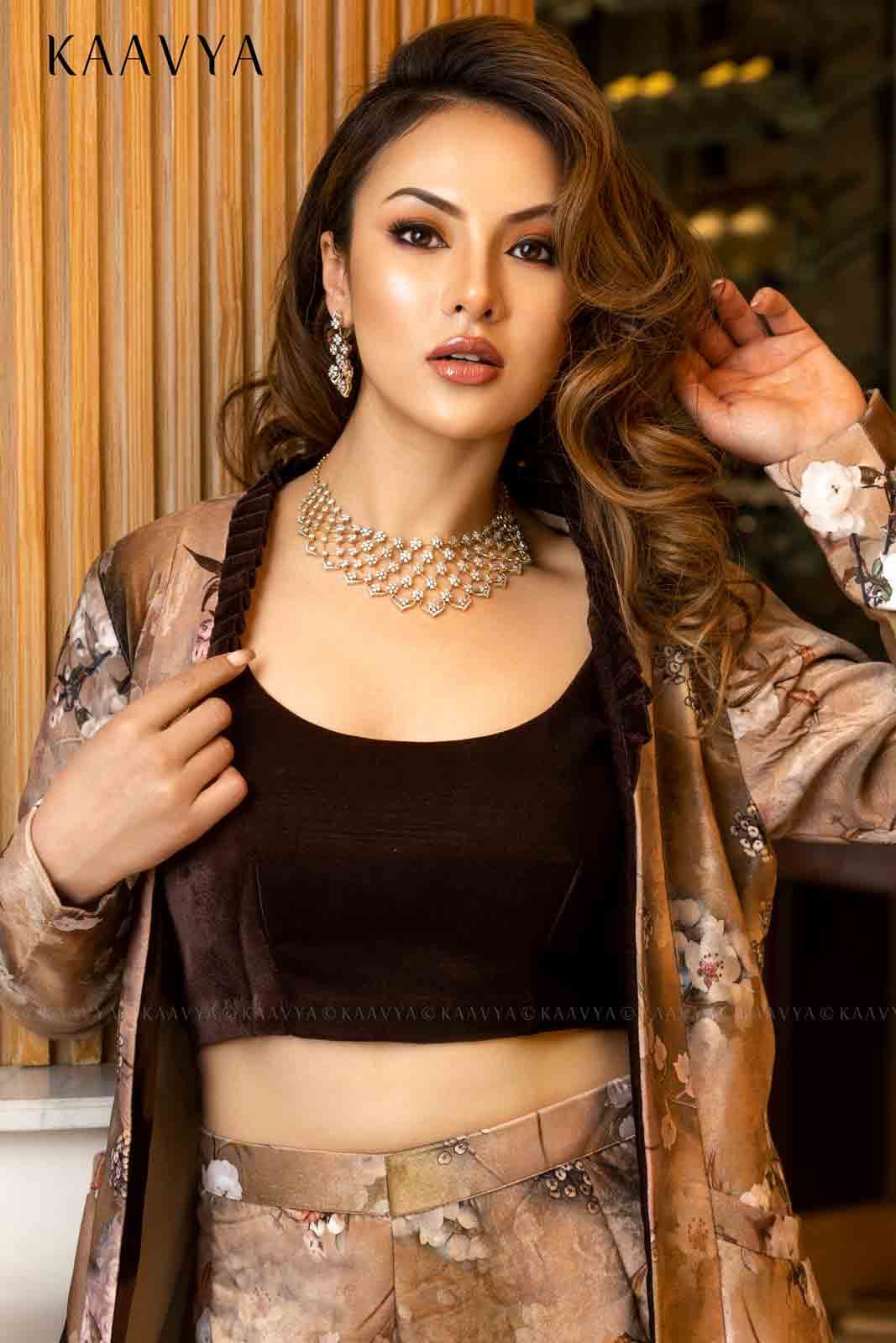 Cocktail dress wearing beautiful Ayusha Karki